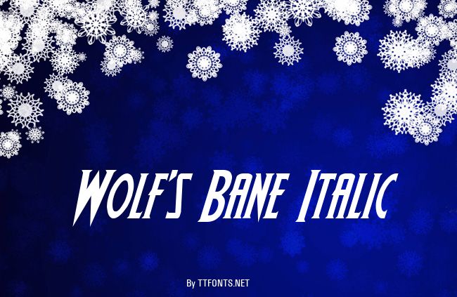 Wolf's Bane Italic example